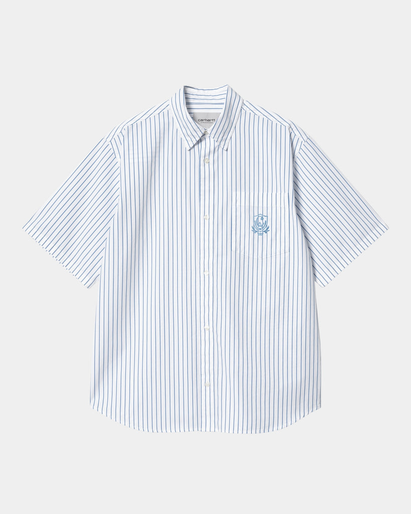Carhartt WIP Linus Stripe Short Sleeve Shirt | White – Page Linus ...