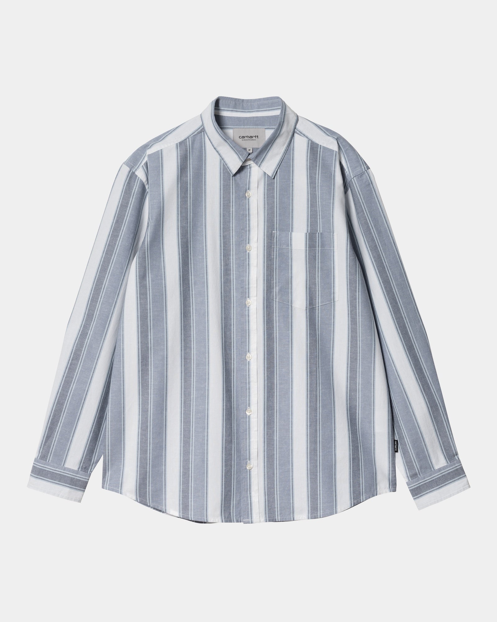 칼하트WIP Carhartt Kendricks Stripe Shirt,Hudson Blue / Bay Blue