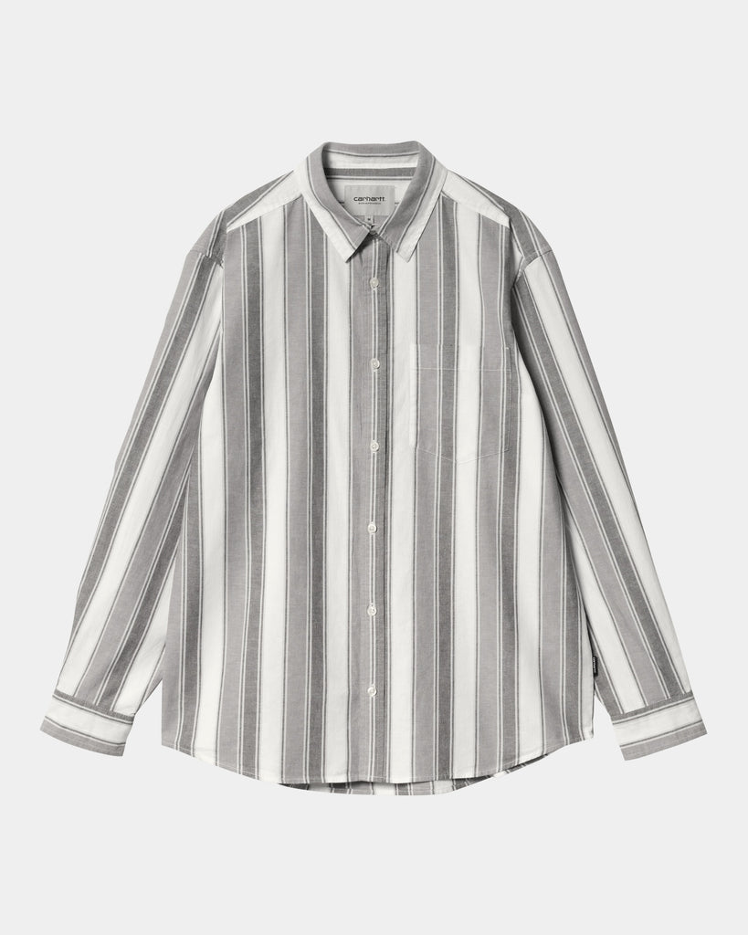 Carhartt WIP Kendricks Stripe Shirt | Flint / Shiver – Page Kendricks ...