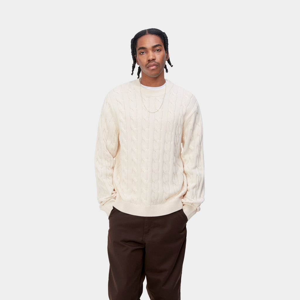 Carhartt WIP Cambell Sweater | Natural – Page Cambell Sweater ...
