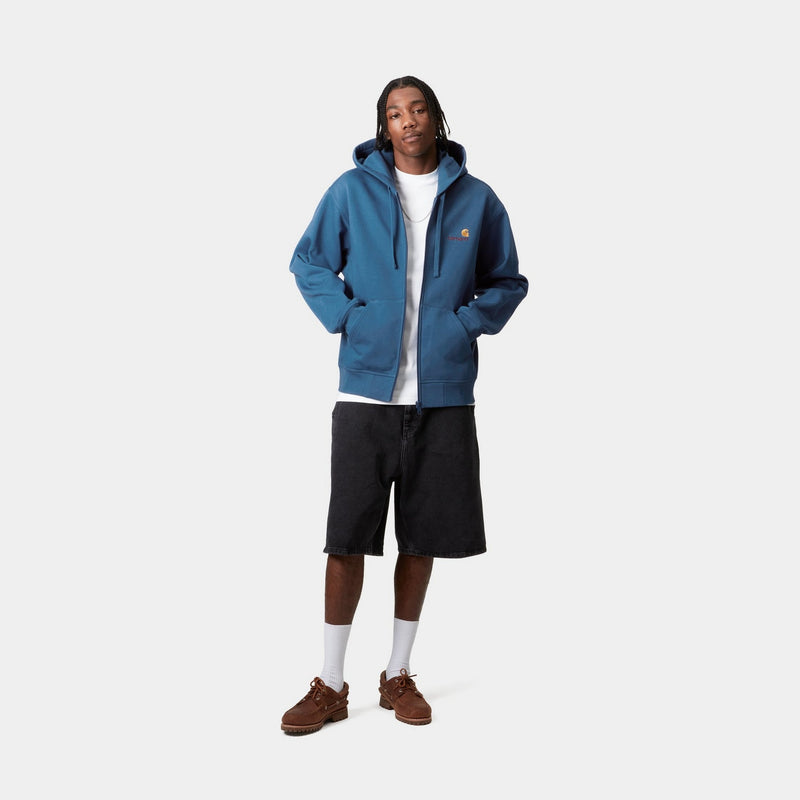 Hooded American Script Jacket | Sodalite