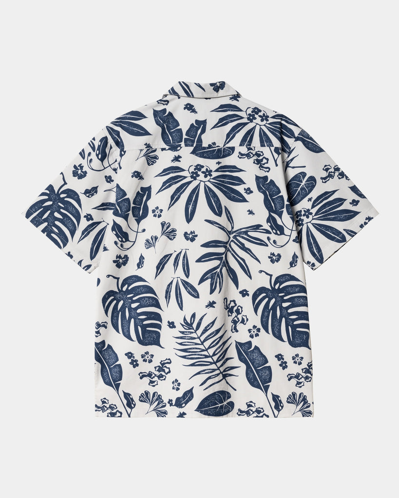 Carhartt WIP Woodblock Print Shirt | Sonic Silver – Page Woodblock ...