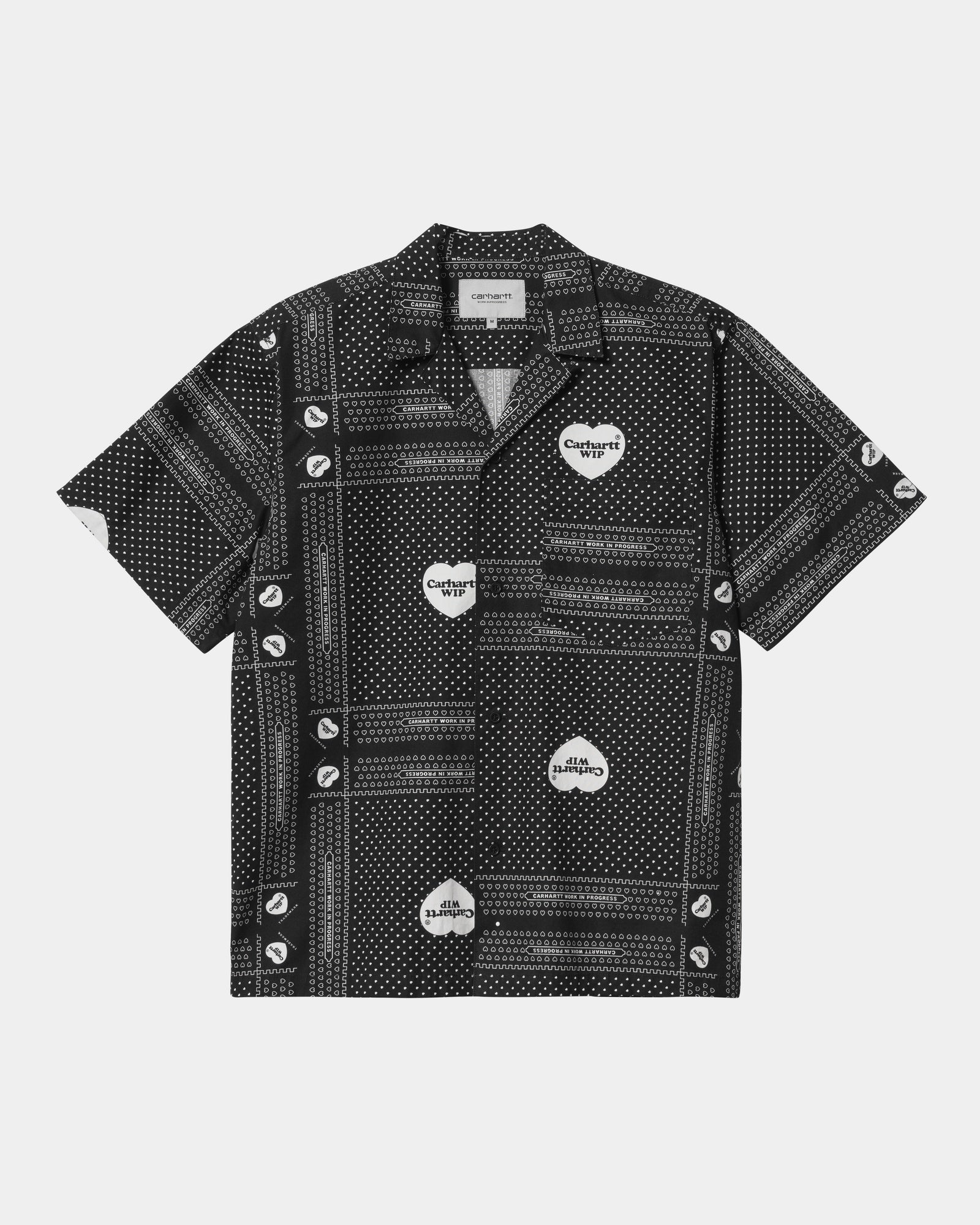 칼하트WIP Carhartt Heart Bandana Print Shirt,Black