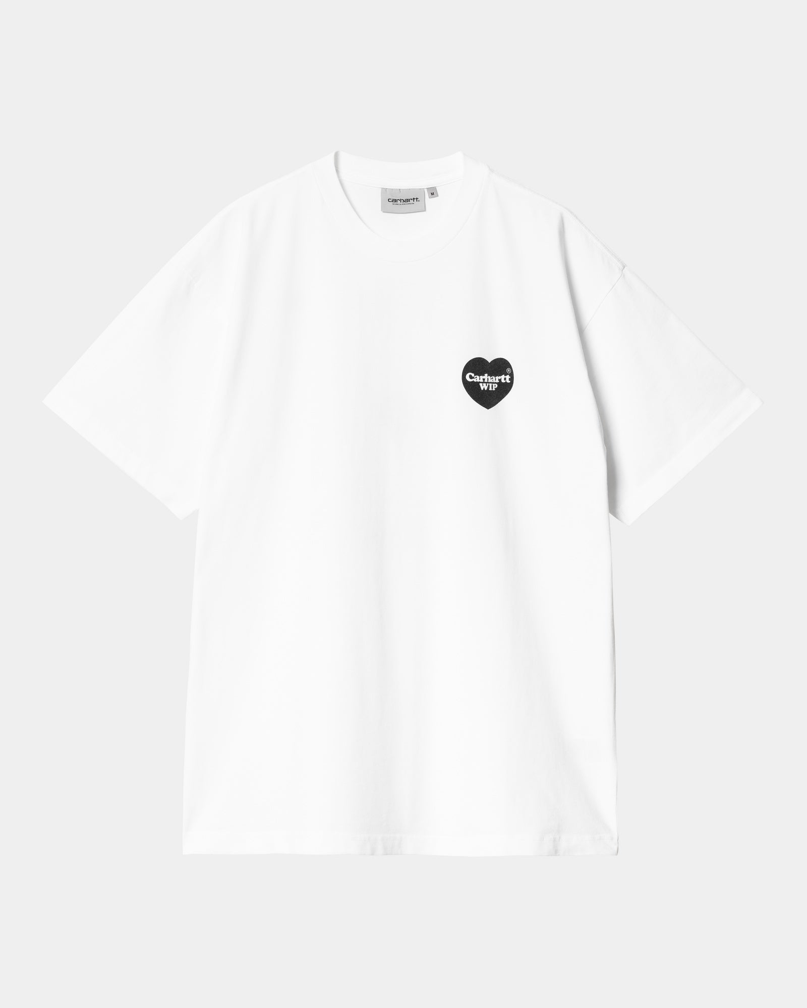 칼하트WIP Carhartt Heart Bandana T-Shirt,White / Black stone washed