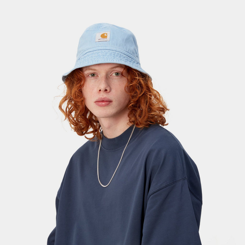 Carhartt WIP Garrison Bucket Hat | Frosted Blue (Stone Dyed)