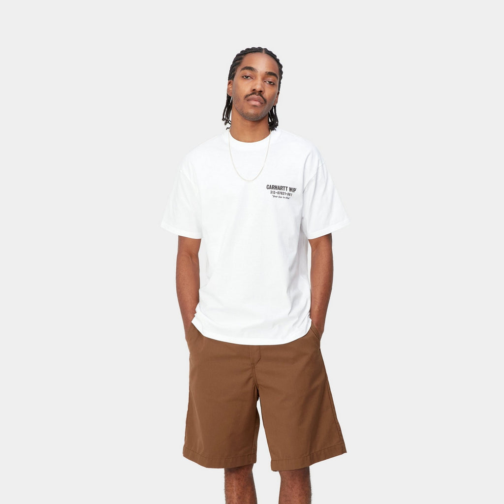 Carhartt WIP Less Troubles T-Shirt | White / Black – Page Less Troubles ...