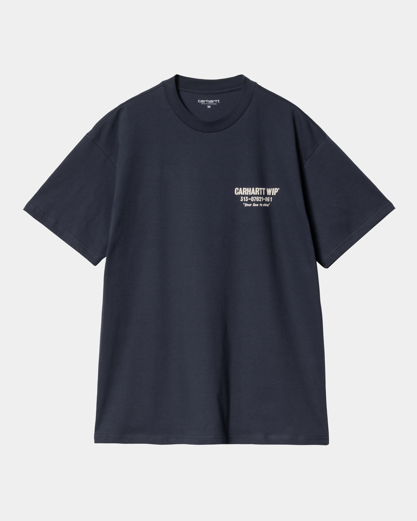 칼하트WIP Carhartt Less Troubles T-Shirt,Blue / Wax
