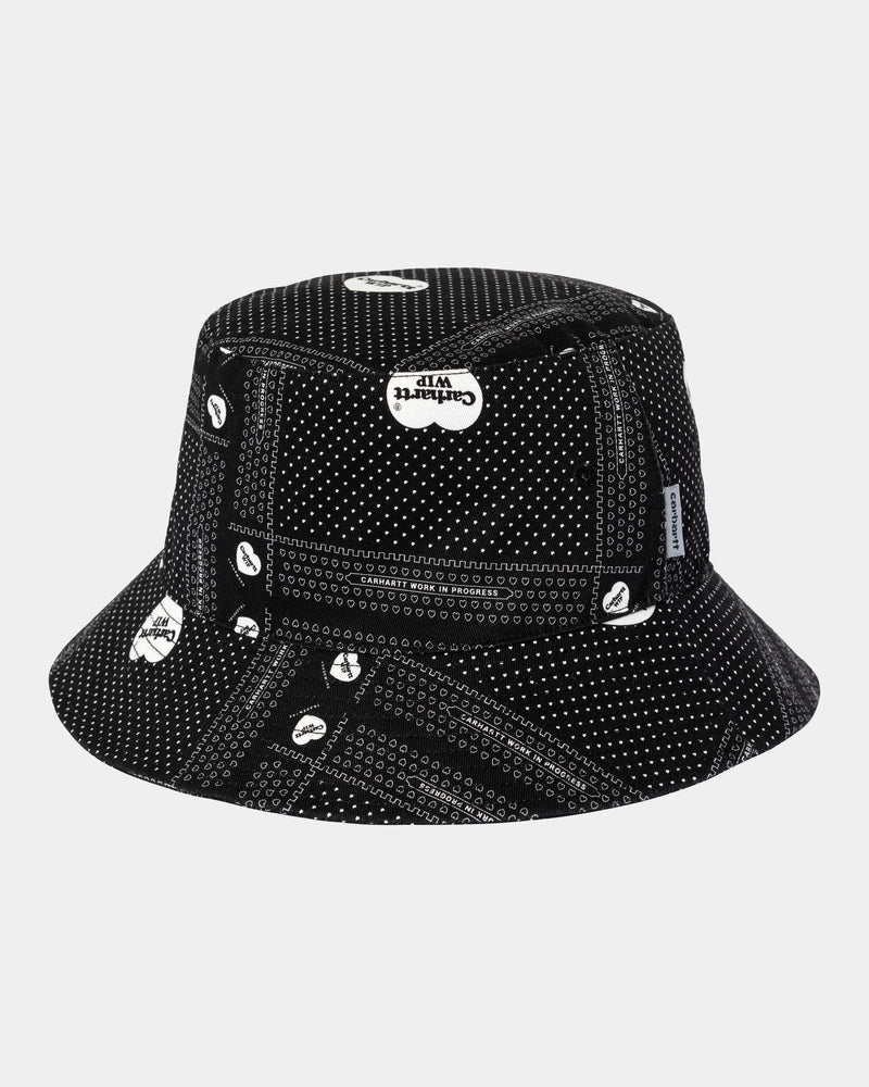 Carhartt WIP Graphic Bucket Hat Heart Bandana AOP, Black