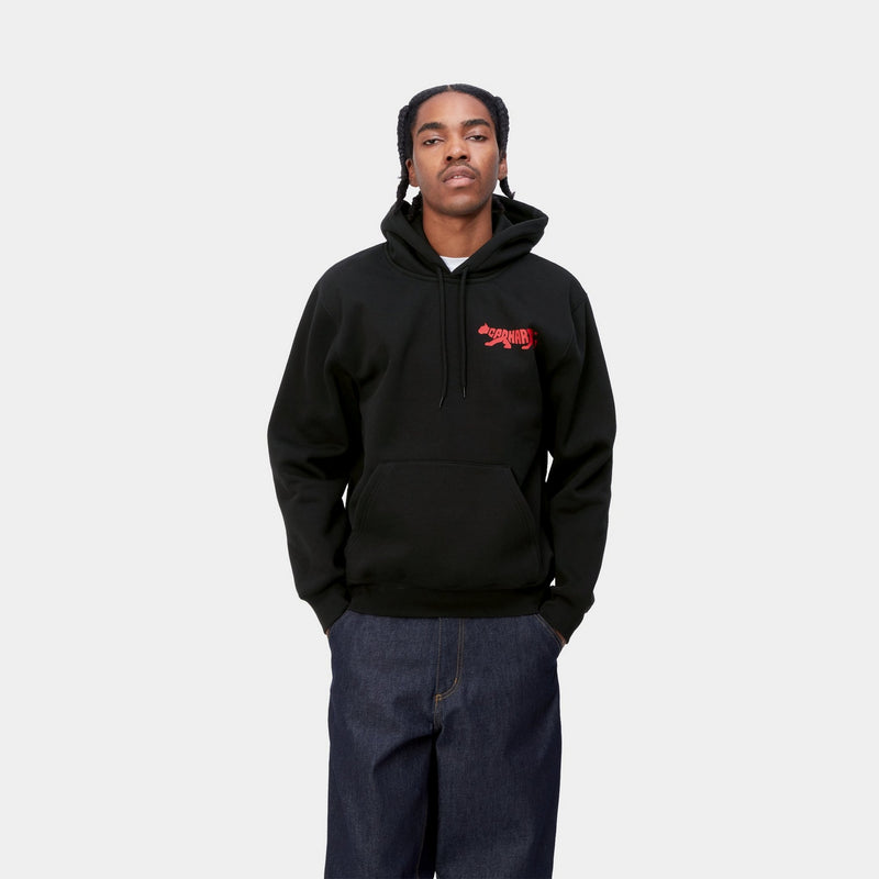 Carhartt WIP Hooded Rocky Script Sweatshirt | Black – Page