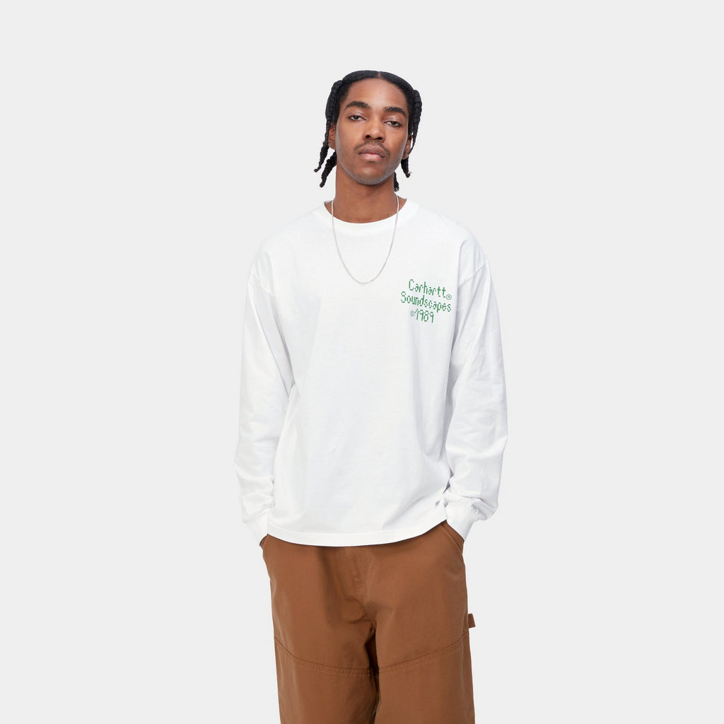 Carhartt WIP Soundface Long Sleeve T-Shirt | White – Page Soundface ...