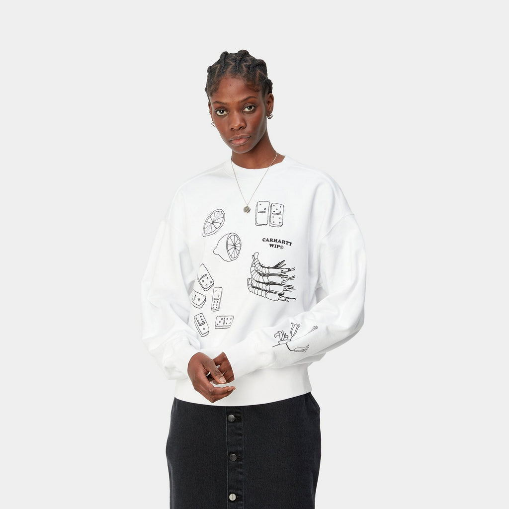 Carhartt WIP Women’s Isis Maria Lunch Sweatshirt | White – Page Women's ...