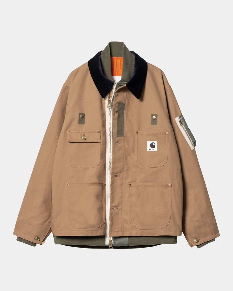 canvas zip-fastening jacket