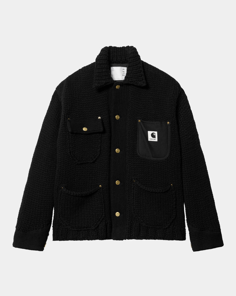 sacai x Carhartt WIP Knit Jacket Michigan | Black