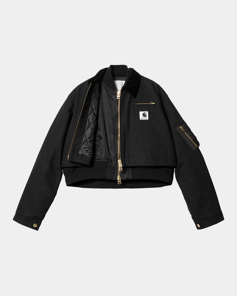 sacai x Carhartt WIP Women's Canvas x MA-1 Jacket Detroit | Black