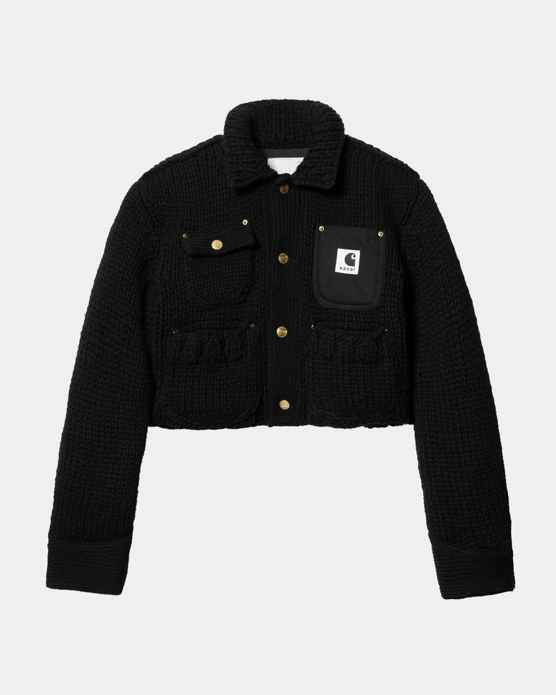 sacai x Carhartt WIP Women's Knit Jacket Michigan | Black – Page