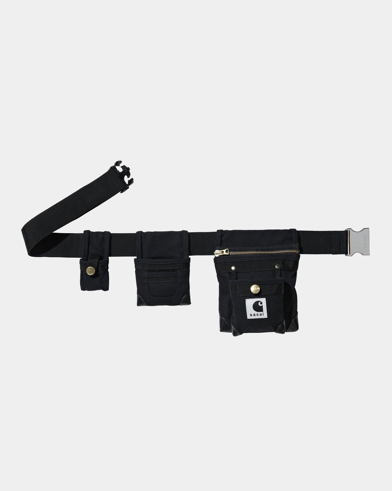 Sacai Black X Carhartt Wip Cotton-canvas Belt Bag