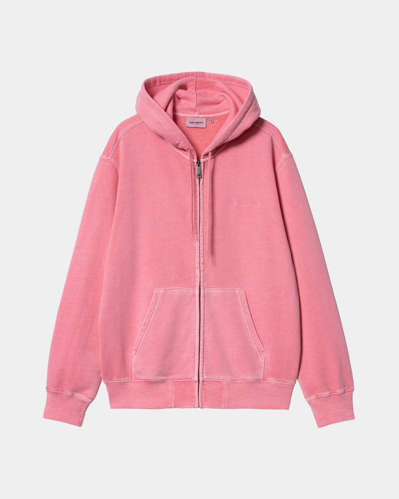 Carhartt WIP Hooded Duster Script Jacket Charm Pink garment dyed Page Hooded Duster Script Jacket