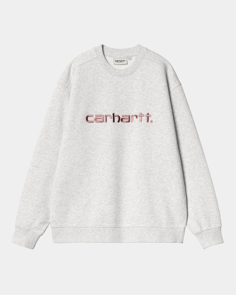 Carhartt WIP Women s Carhartt Sweatshirt Ash Heather Dusty Rose Page Women s Carhartt Sweatshirt