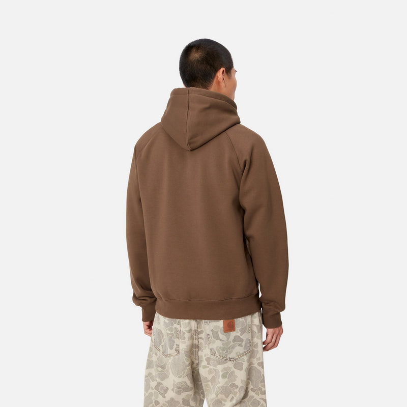 Carhartt WIP Hooded Chase Sweatshirt Chocolate Page Hooded Chase Sweatshirt