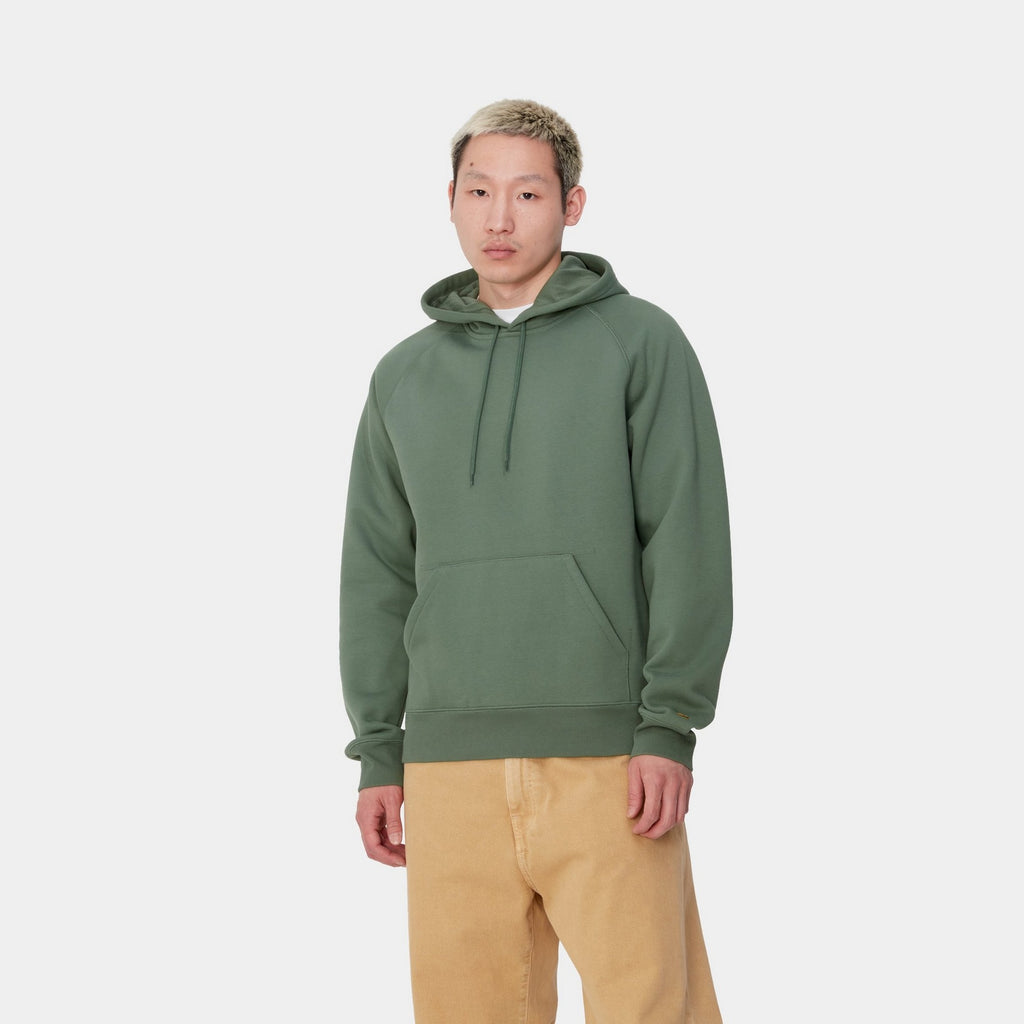 Carhartt WIP Hooded Chase Sweatshirt | Duck Green – Page Hooded Chase ...