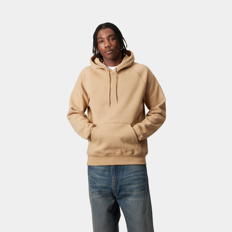 Carhartt WIP Mens Hooded Chase Sweatshirt Dusty H Brown