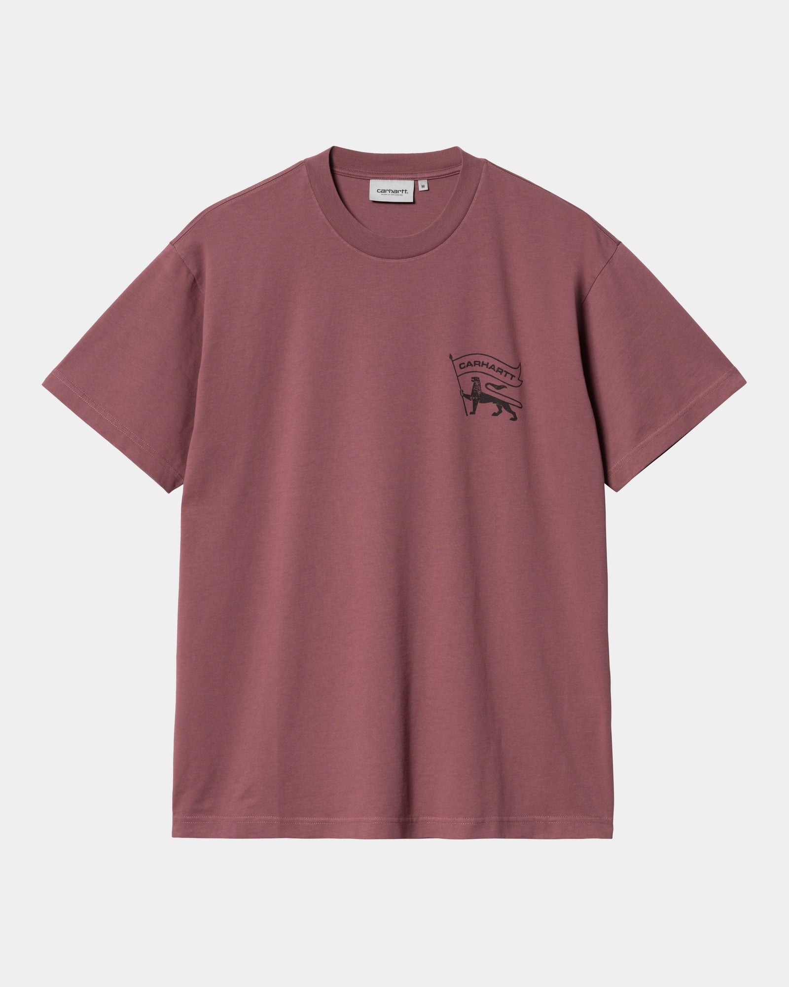 칼하트WIP Carhartt Stamp T-Shirt,Dusty Fuchsia / Black stone washed