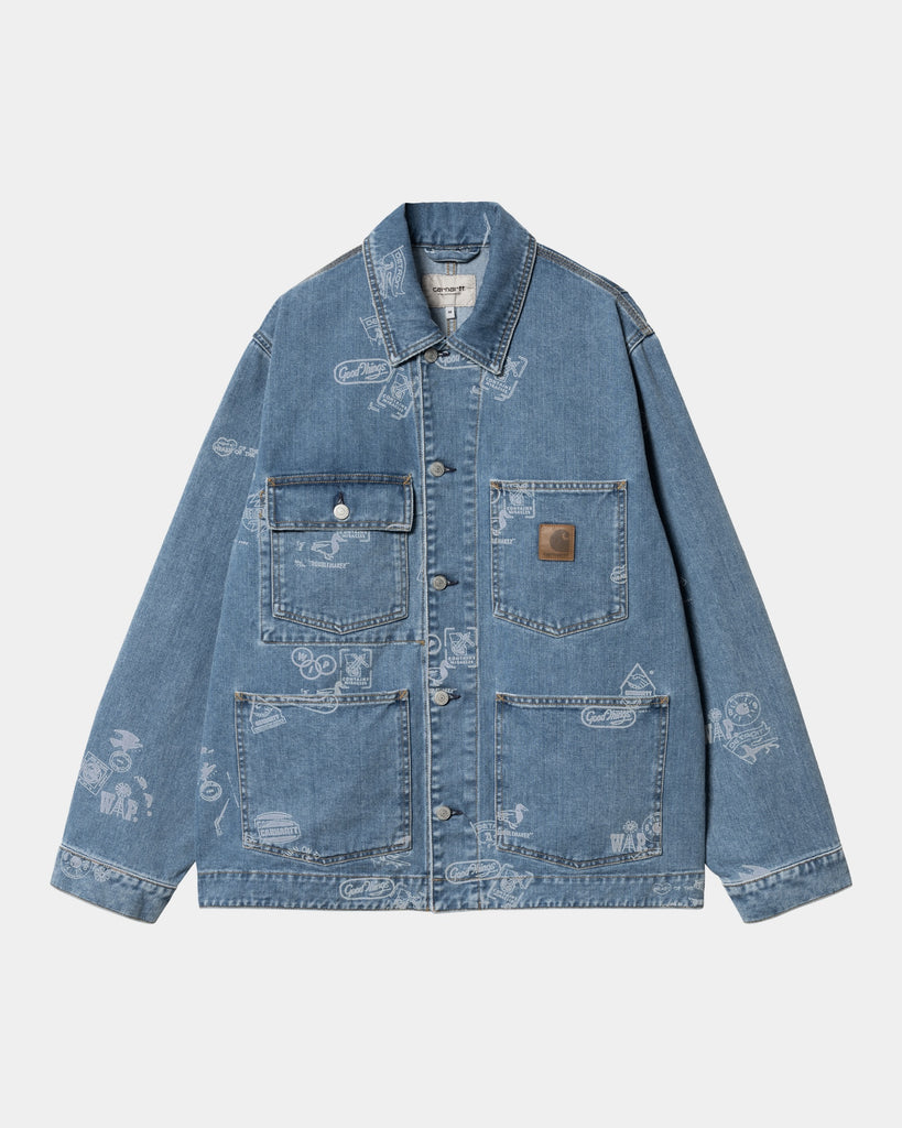 Carhartt WIP Stamp Print Jacket | Blue (bleached) – Page Stamp Print Jacket