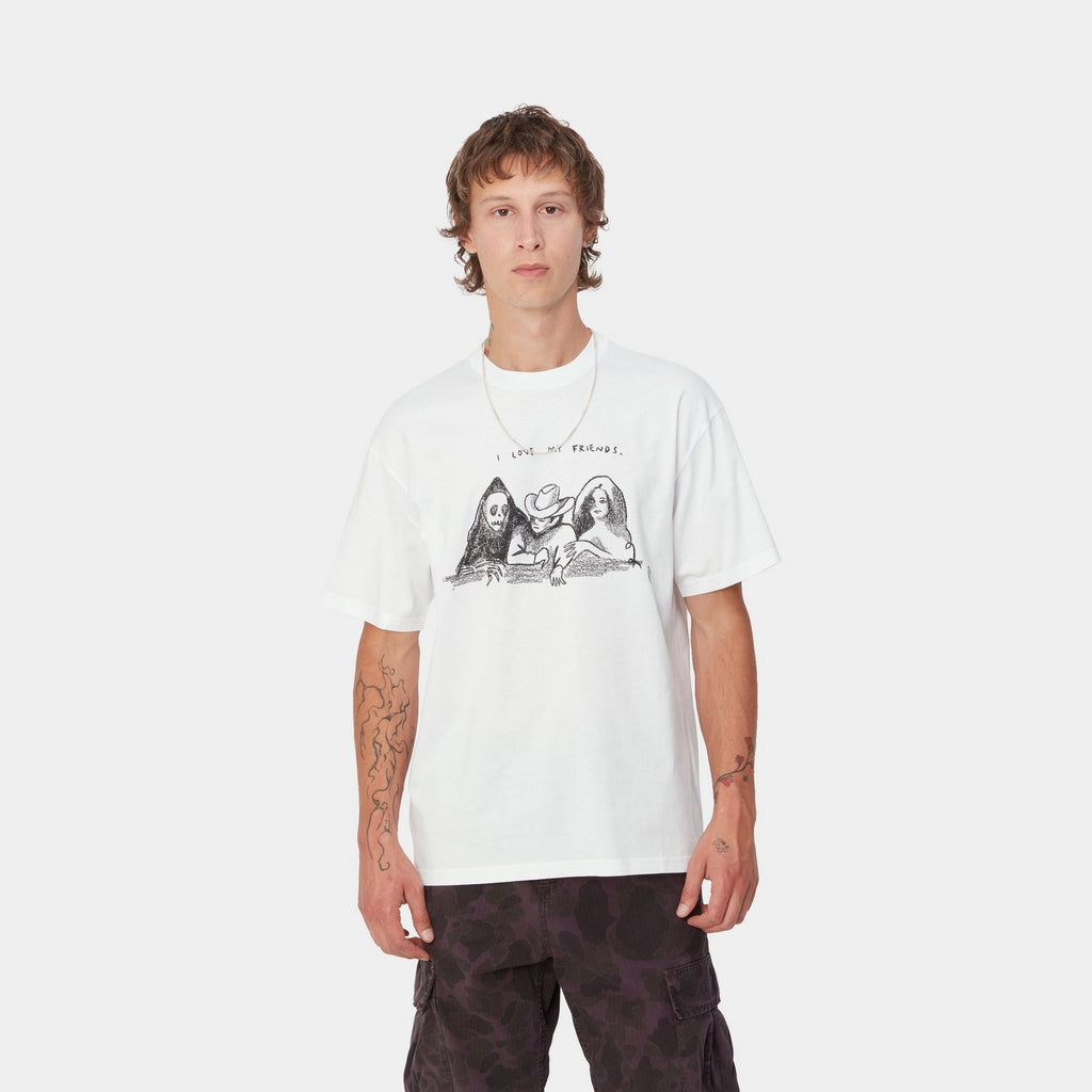 Carhartt WIP Pepe Friends T-Shirt | White / Black – Page Pepe Friends T ...