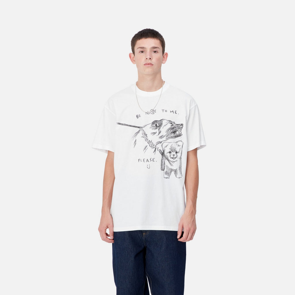 Carhartt WIP Pepe Be Nice T-Shirt | White / Black – Page Pepe Be Nice T ...