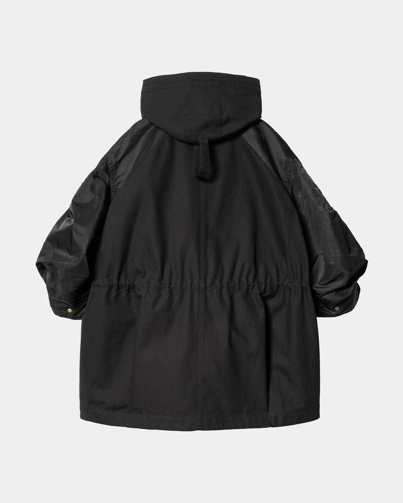 sacai x Carhartt WIP Women's Duck x Nylon Twill Coat | Black