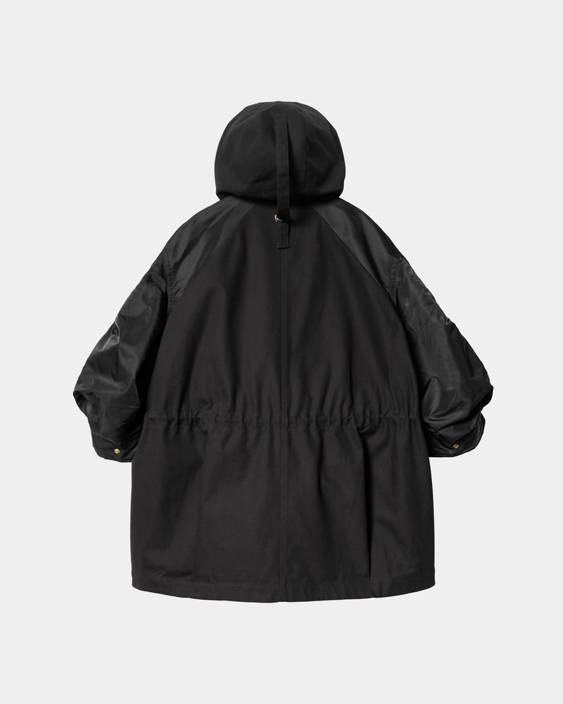 sacai x Carhartt WIP Women's Duck x Nylon Twill Coat | Black