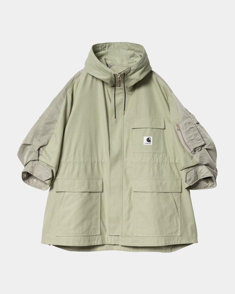 sacai x Carhartt WIP Women's Duck x Nylon Twill Coat | Light Green / Light  Khaki