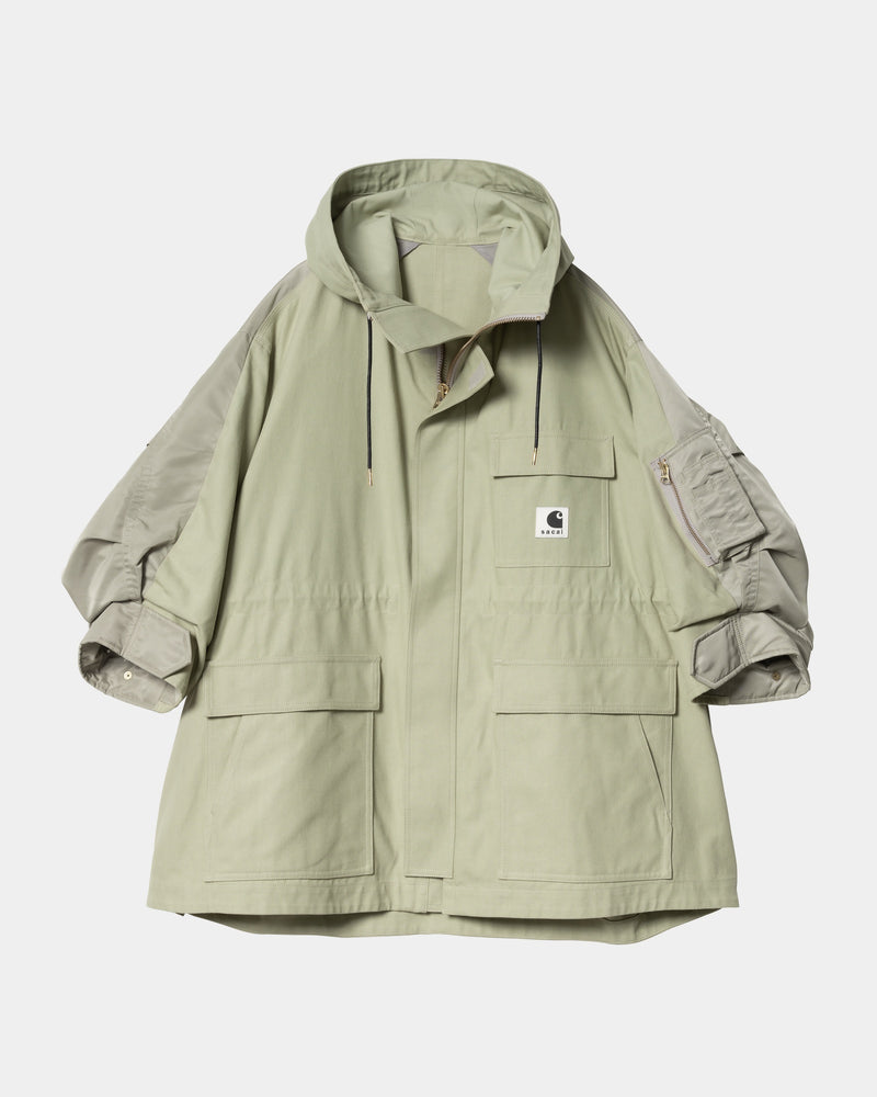 sacai x Carhartt WIP Women's Duck x Nylon Twill Coat | Light Green 