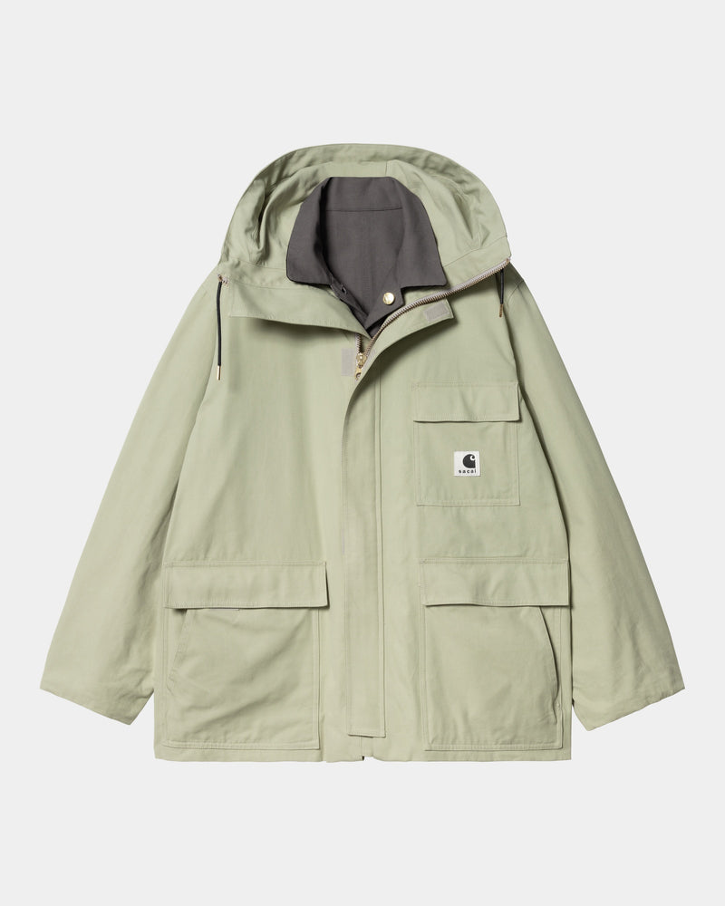 sacai x Carhartt WIP Reversible Duck Coat | Grey / Light Green