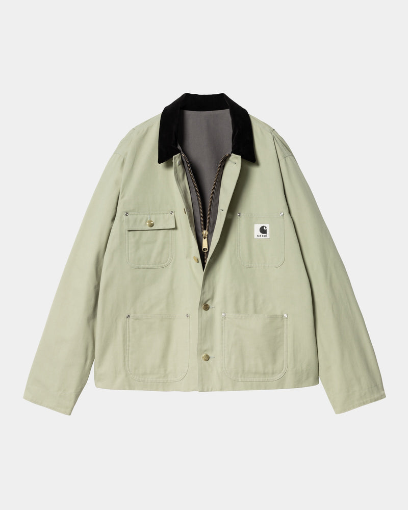 sacai x Carhartt WIP Reversible Duck Jacket | Grey / Light Green 