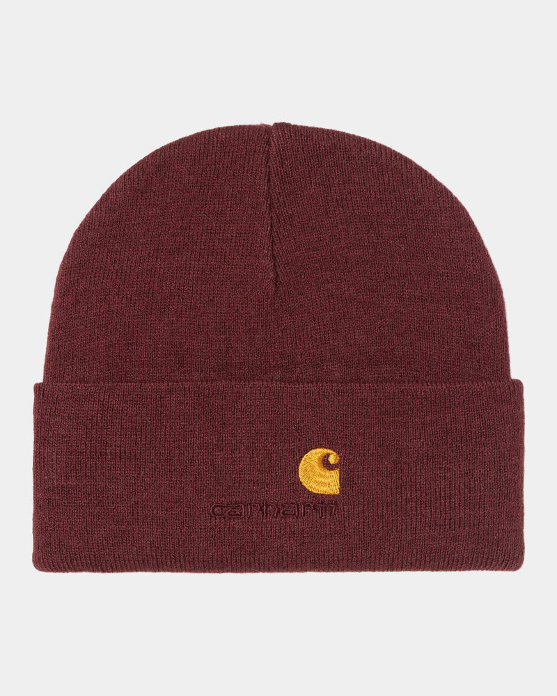 Carhartt WIP American Script Beanie Malbec Page American Script Beanie