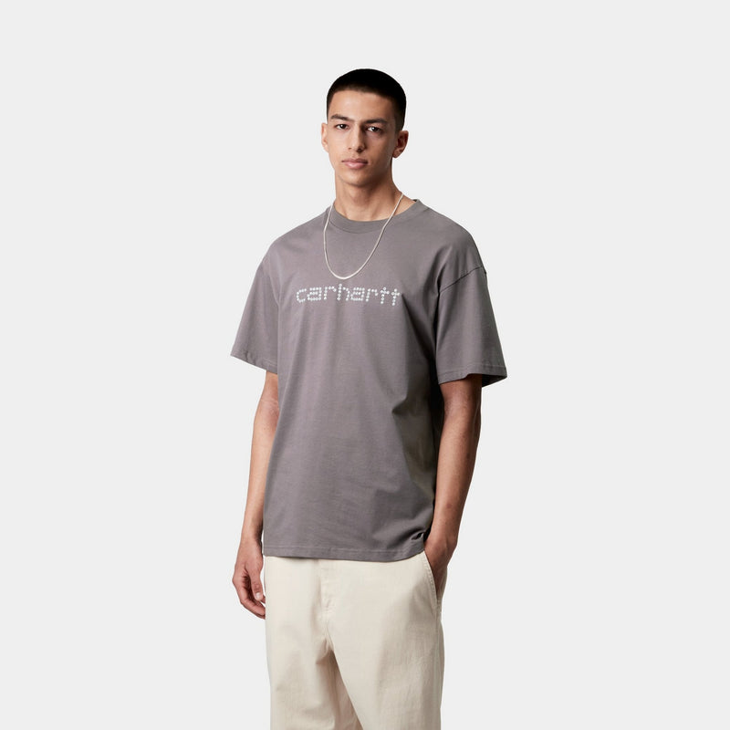 [CARHARTTWIP] S/S RIVET SCRIPT T-SHIRT ★大人気★ Carhartt WIP Women's Rivet Script T-Shirt | Black / Silver