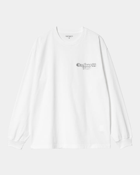 Carhartt WIP Chain Link Long Sleeve T-Shirt | White / Silver