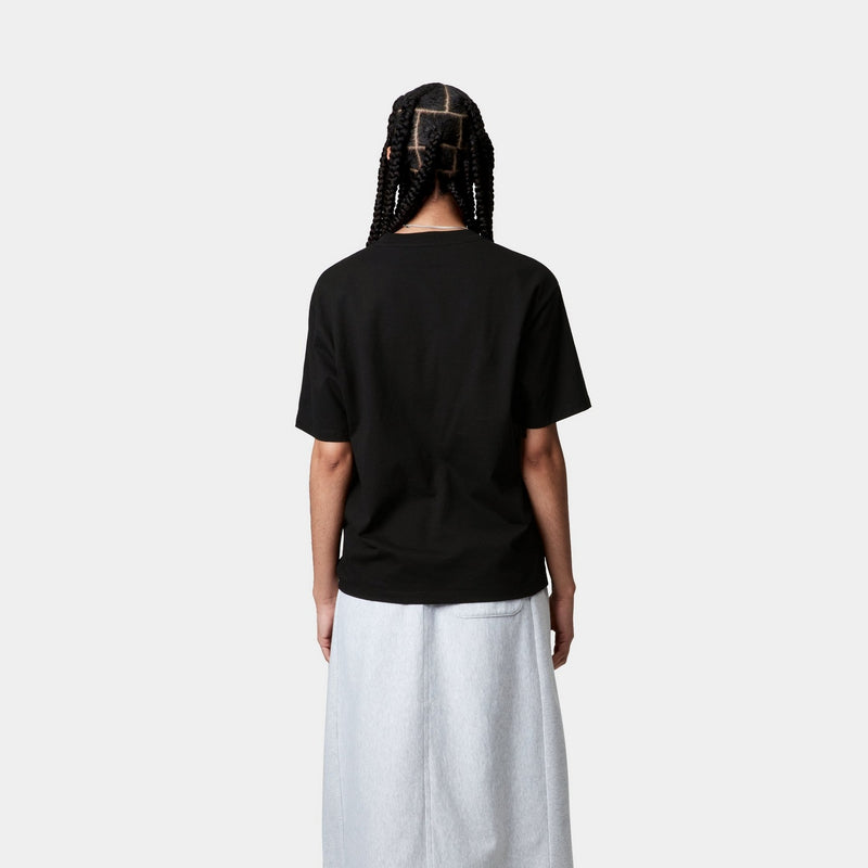 [CARHARTTWIP] S/S RIVET SCRIPT T-SHIRT ★大人気★ Carhartt WIP Women's Rivet Script T-Shirt | Black / Silver