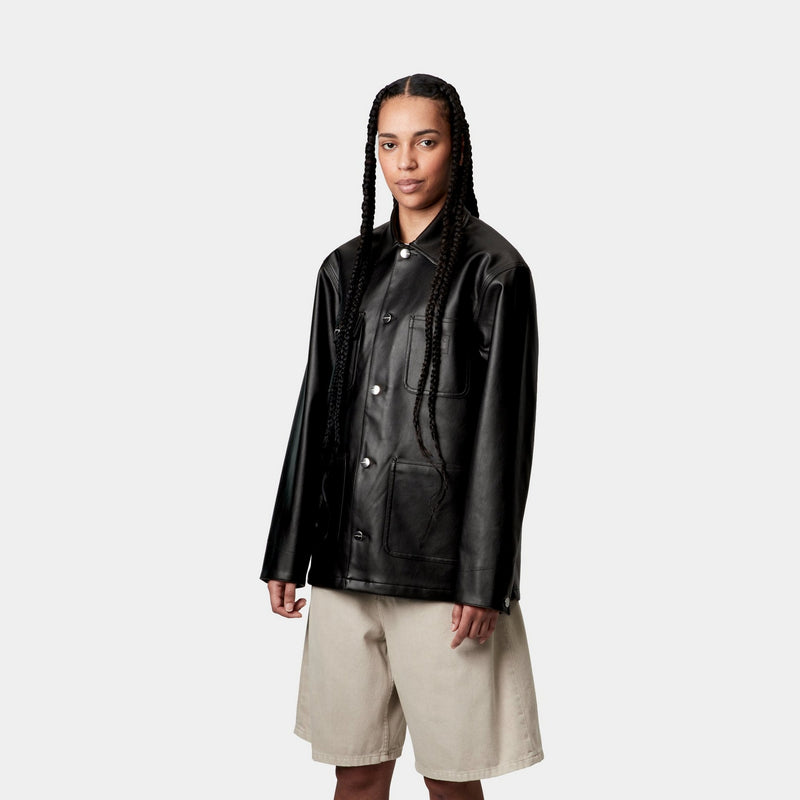 Carhartt WIP Women's Michigan Jacket - PU Leather | Black Carhartt WIP Women's Michigan Jacket - PU Leather | Black