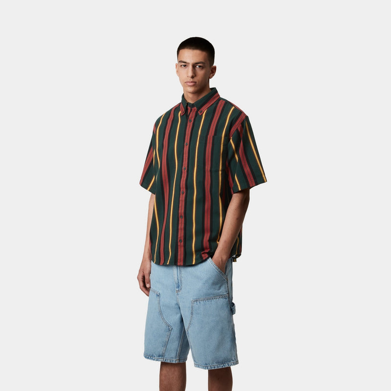 【Carhartt】S/S JARRELL SHIRT R6579 Carhartt WIP Jarrell Stripe Shirt | Blue Iris / Wax – Page