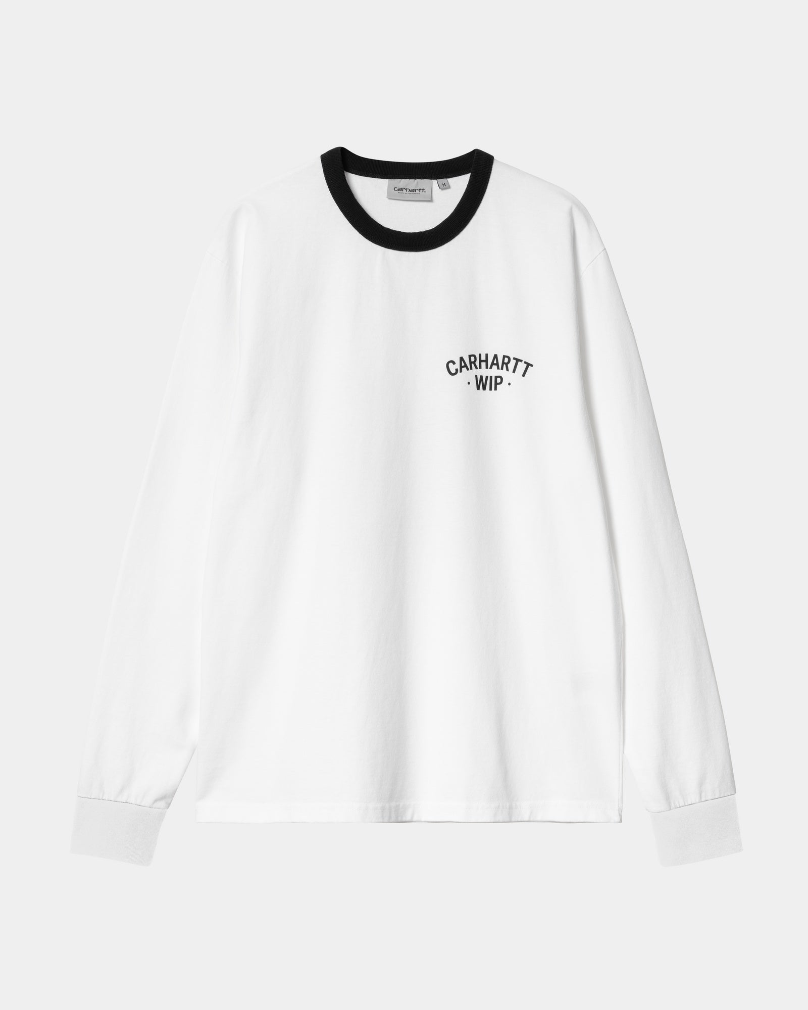 Carhartt WIP 89 Ringer Long Sleeve T-Shirt | White / Black Carhartt WIP 89 Ringer Long Sleeve T-Shirt | White / Black