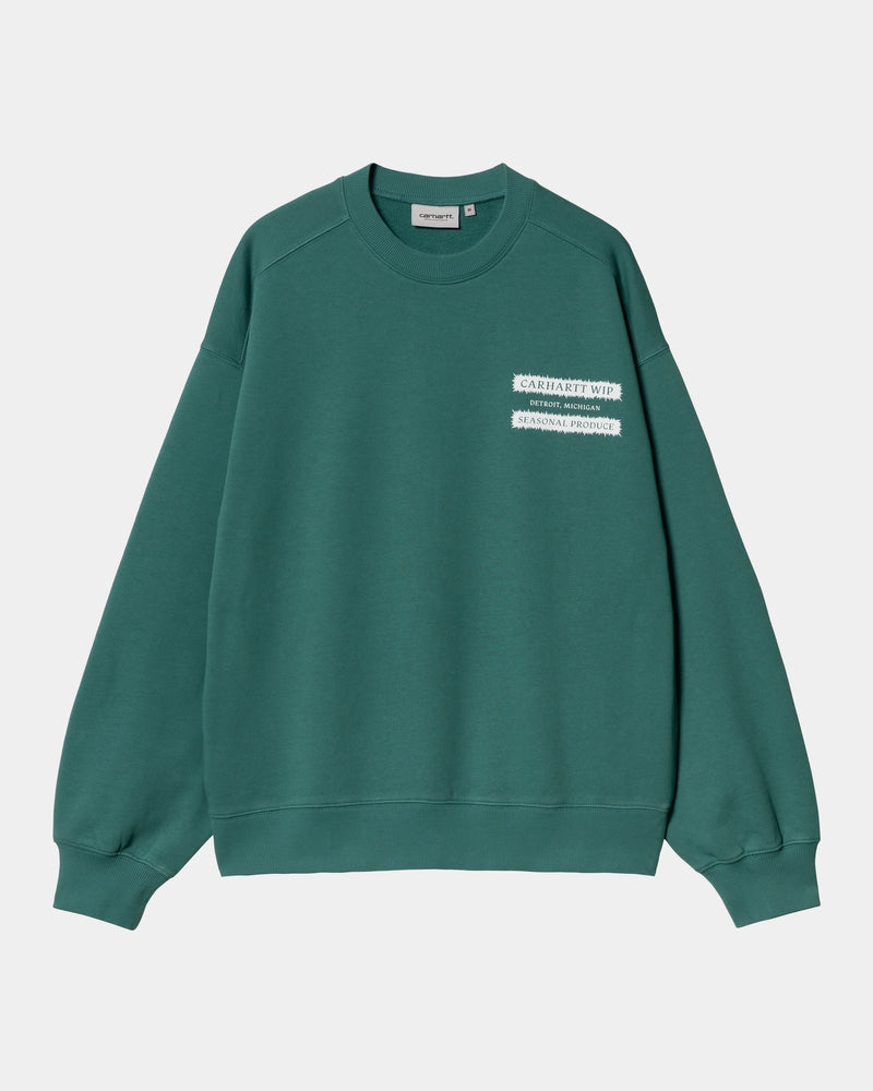 Carhartt WIP Catalogue Sweatshirt | Rainforest / White