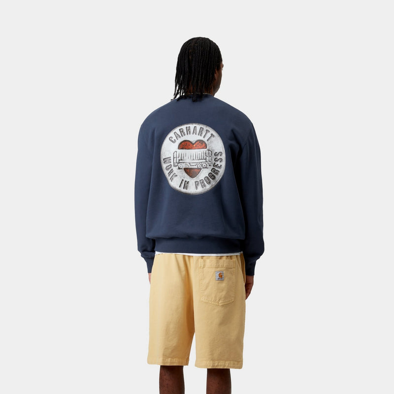 [CARHARTTWIP] BUTTON SWEATSHIRT ★大人気★ Carhartt WIP Button Sweatshirt | Blue – Page Button Sweatshirt