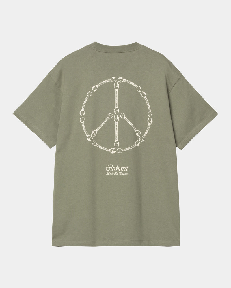 Peace And Work T-Shirt | Dollar Green / Natural