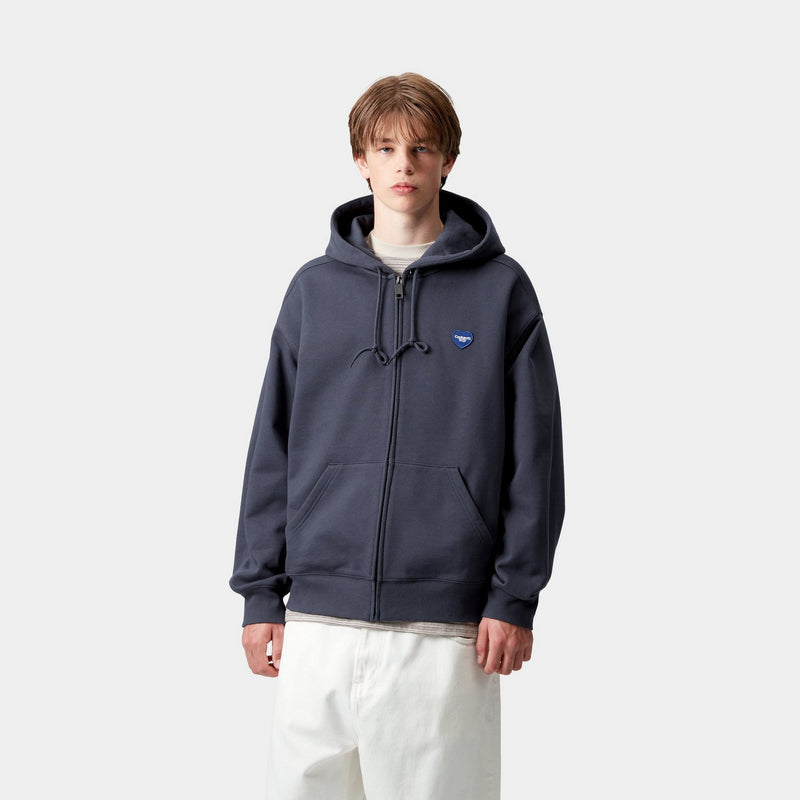 Carhartt WIP Hooded Heart II Hartt Sweat Jacket | Blue