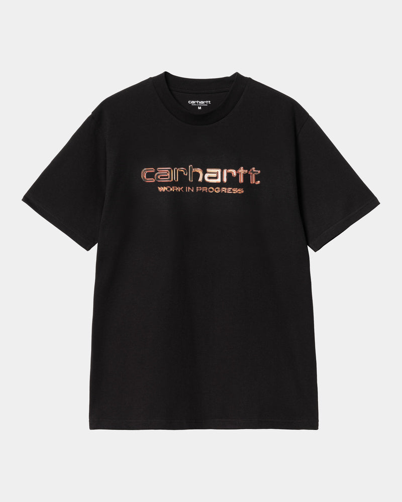 Solar Chrome Script T-Shirt | Black