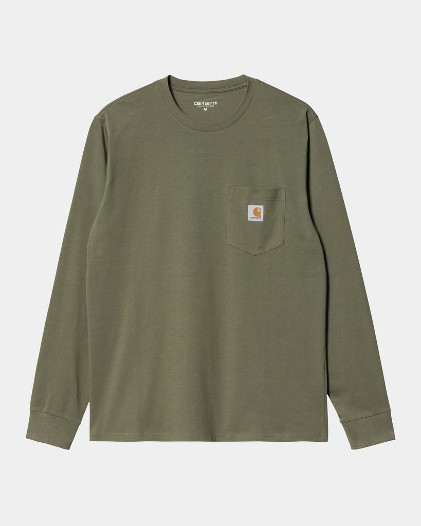 Carhartt WIP Pocket Long Sleeve T-Shirt | Seaweed – Page Long Sleeve ...