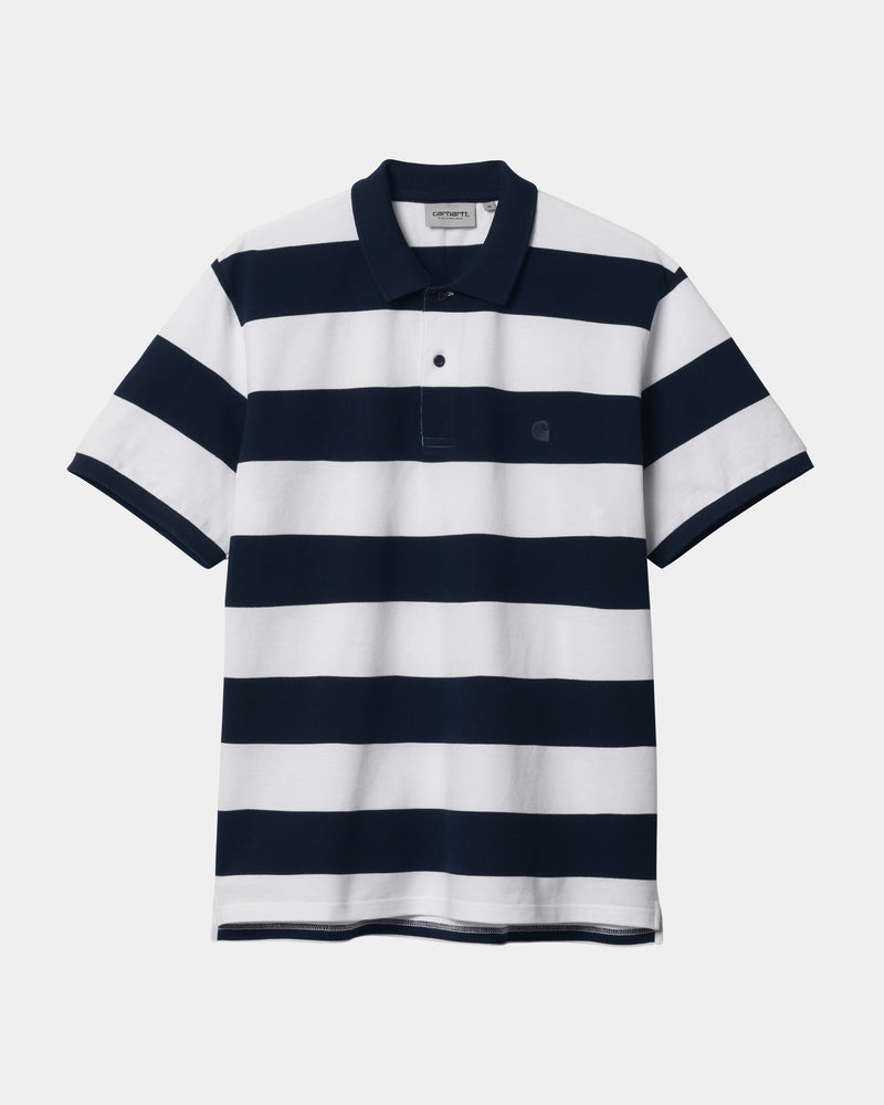 Carhartt WIP Dampier Stripe Pique Polo Shirt | Atom Blue – Page 